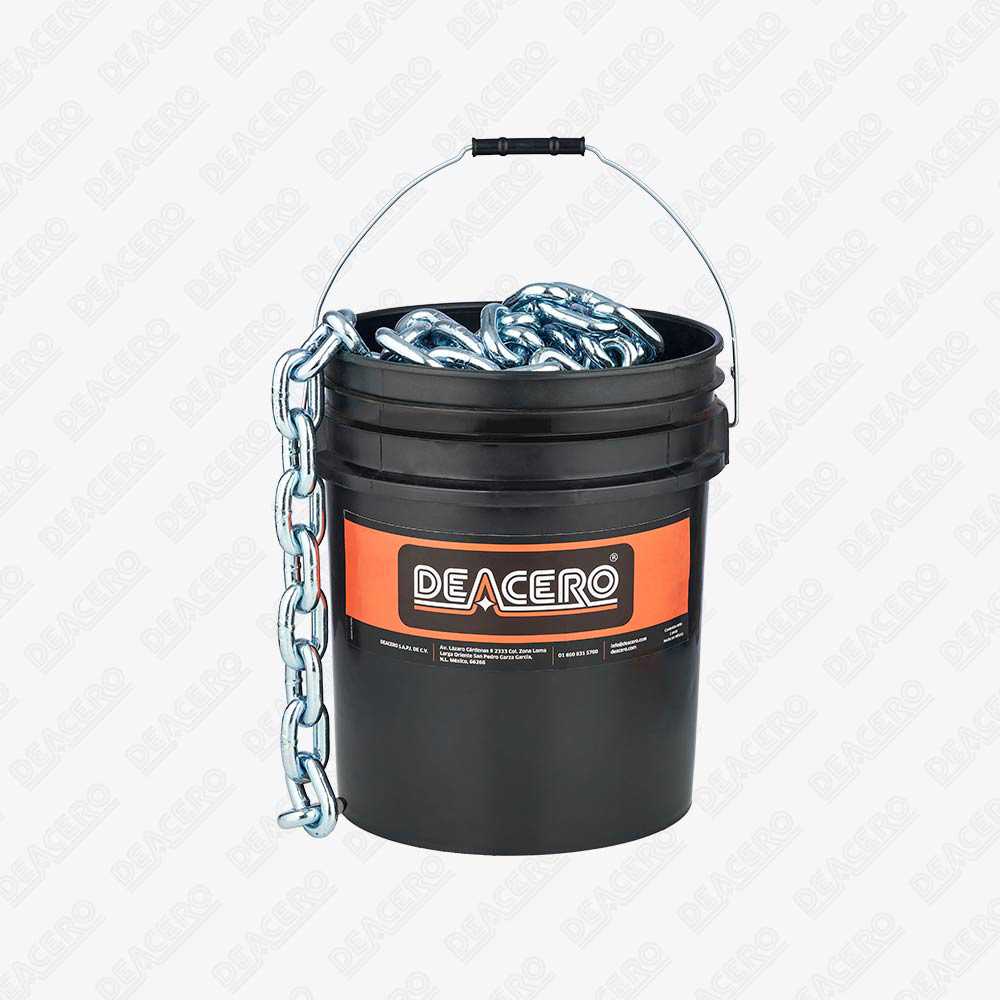 Cadena Galvanizada 3/16" Cubeta de 25KG DEACERO