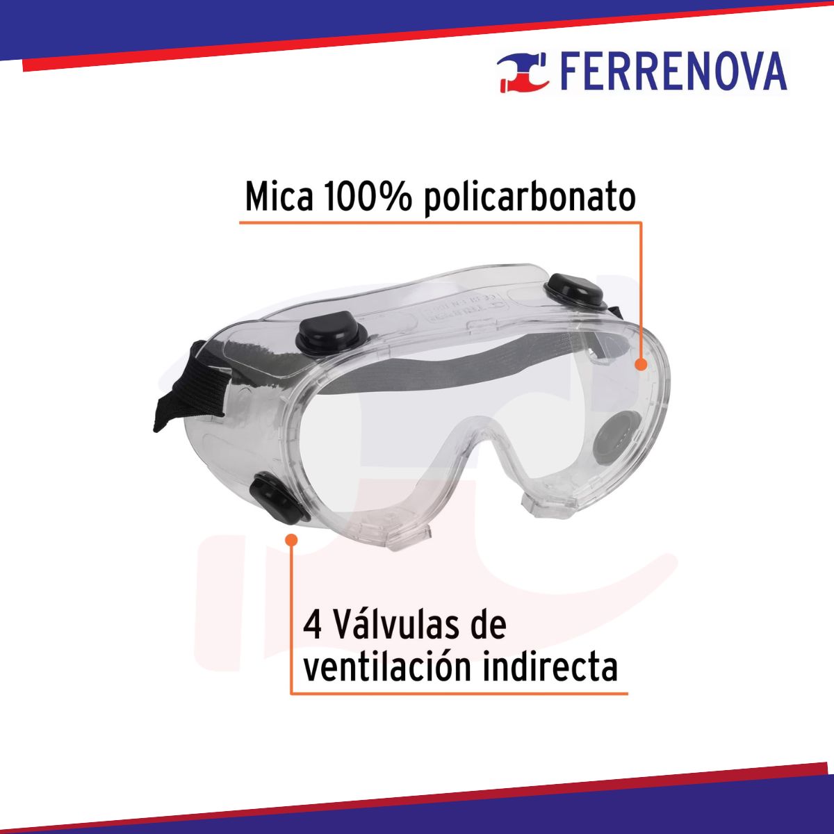 Goggles De Seguridad Con Válvulas De Ventilación Indirecta Truper 12220