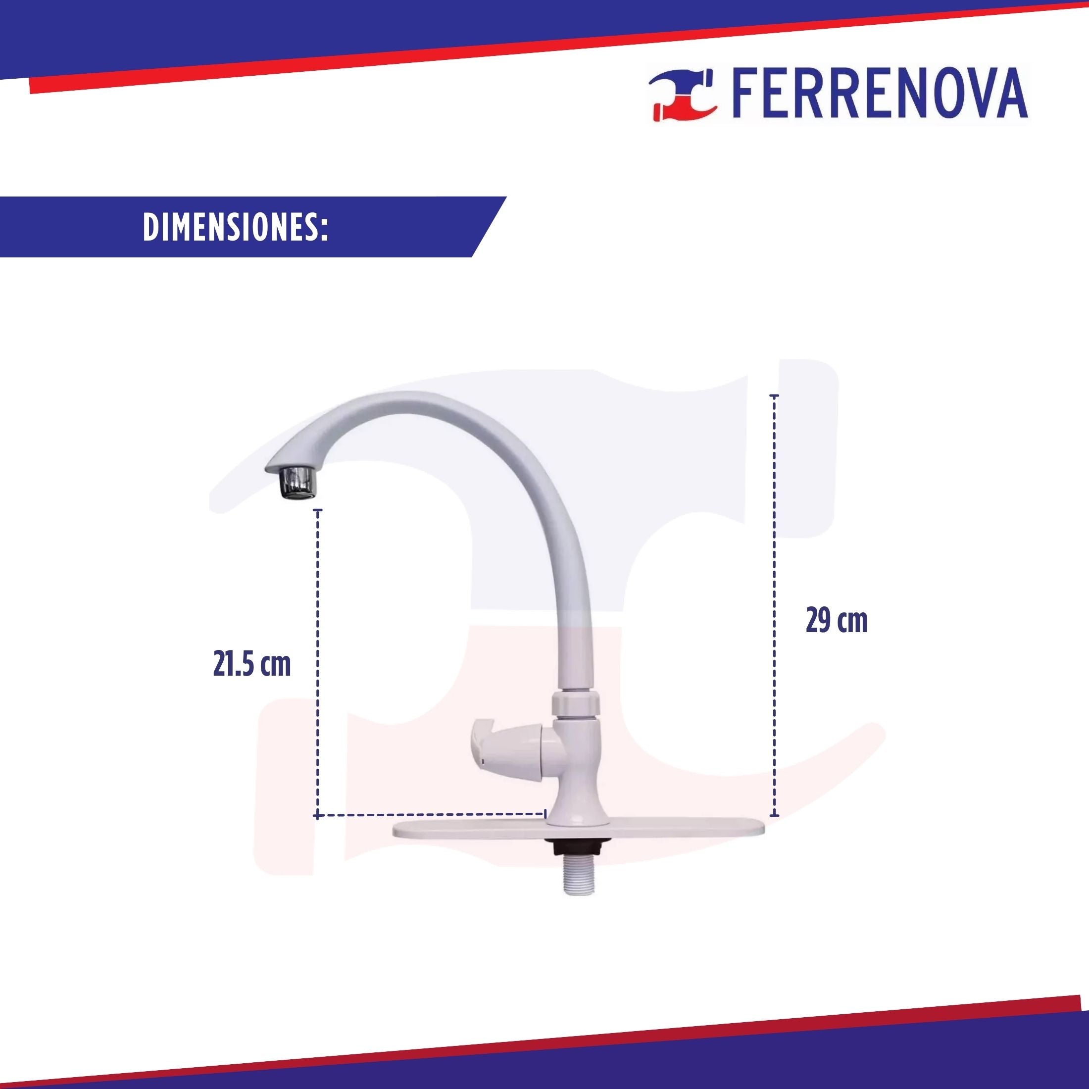 Llave Para Fregadero ABS Blanca Fleximatic 4431