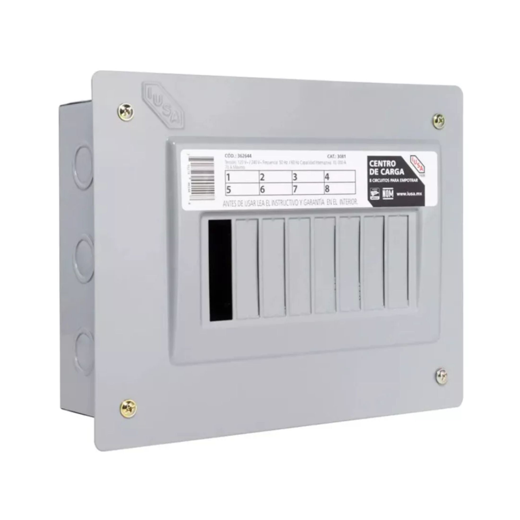 Centro De Carga 8 Unidades Empotrar  Iusa