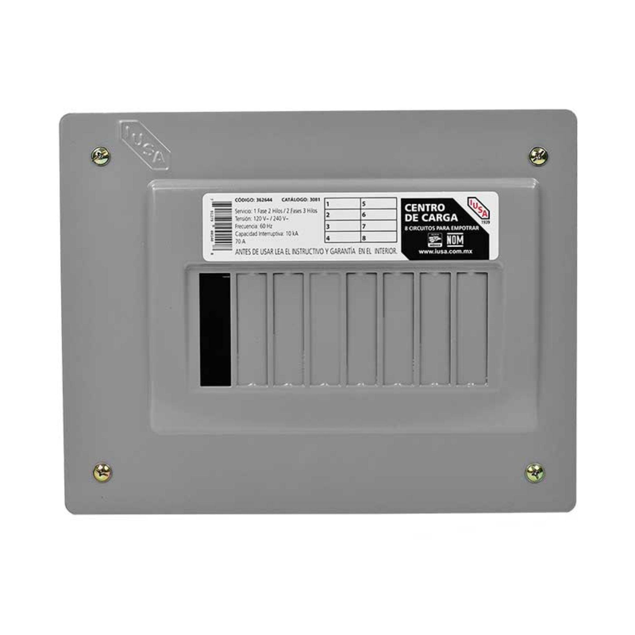 Centro De Carga 8 Unidades Empotrar  Iusa