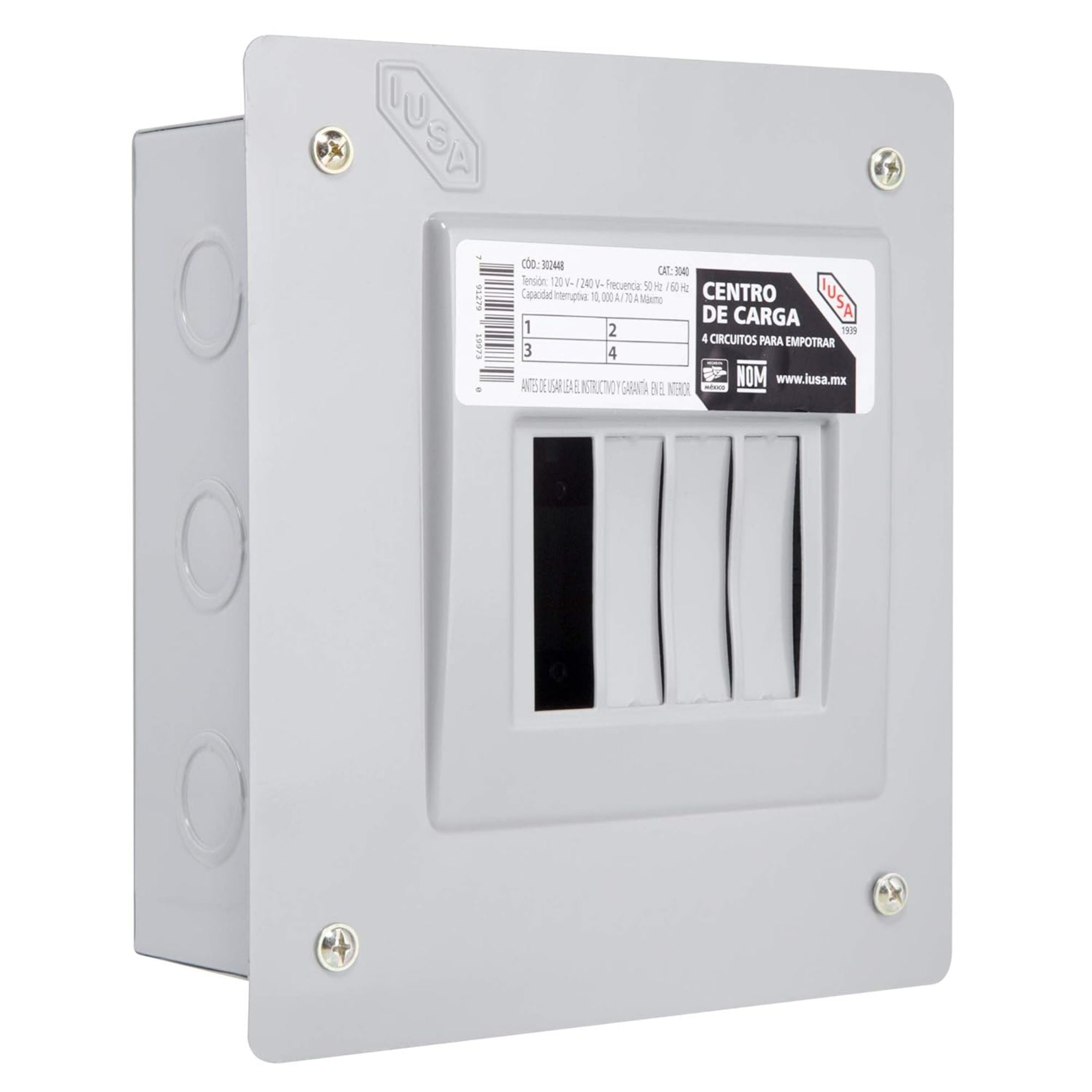 Centro De Carga 4 Unidades Empotrar  Iusa