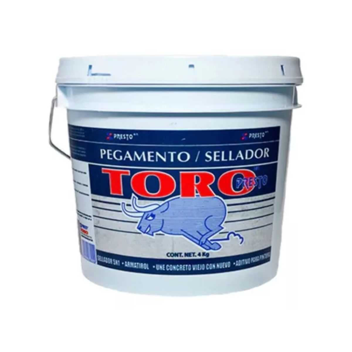 Pegamento Sellador Toro Blanco 4kg Presto