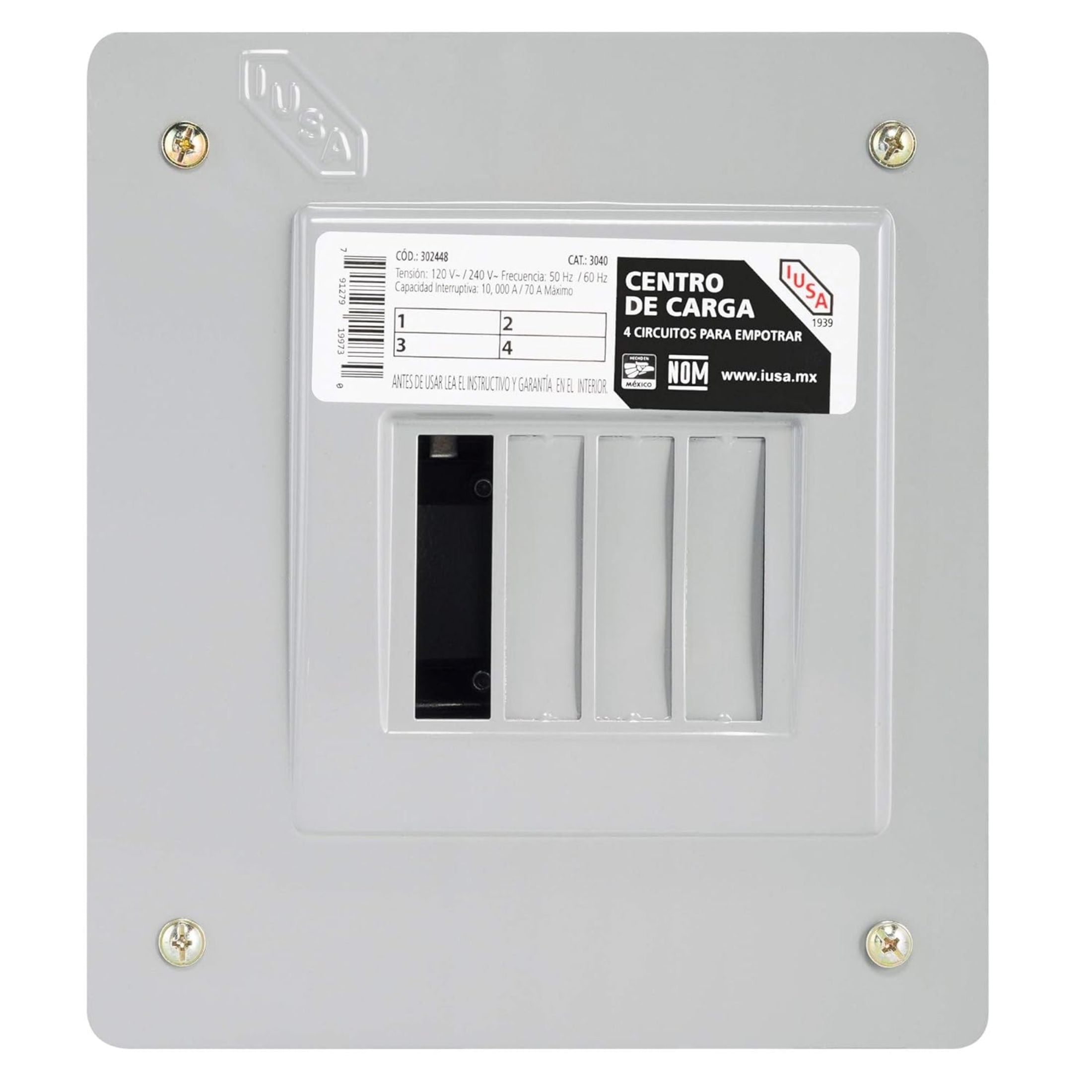 Centro De Carga 4 Unidades Empotrar  Iusa