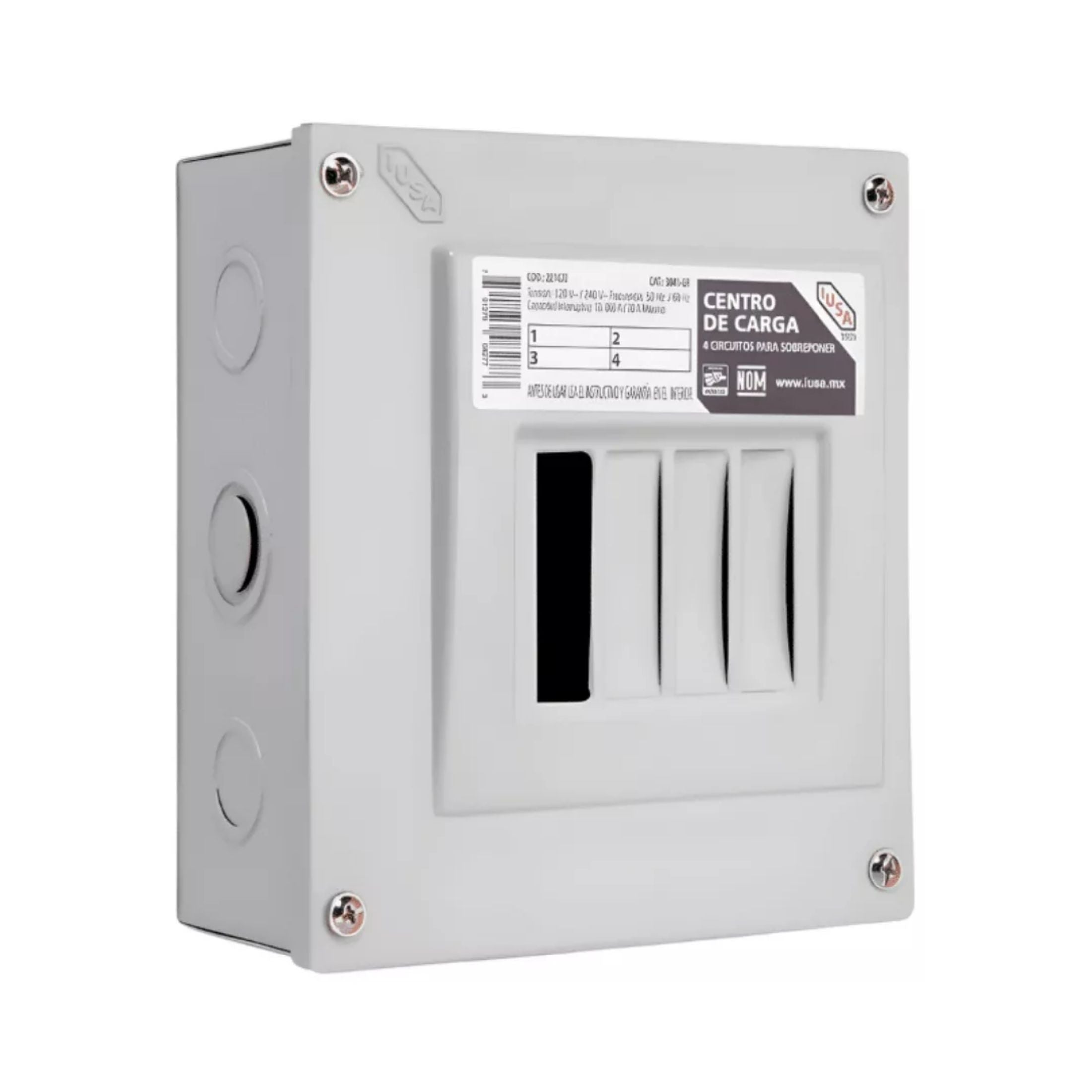 Centro De Carga 4 Unidades Sobreponer  Iusa