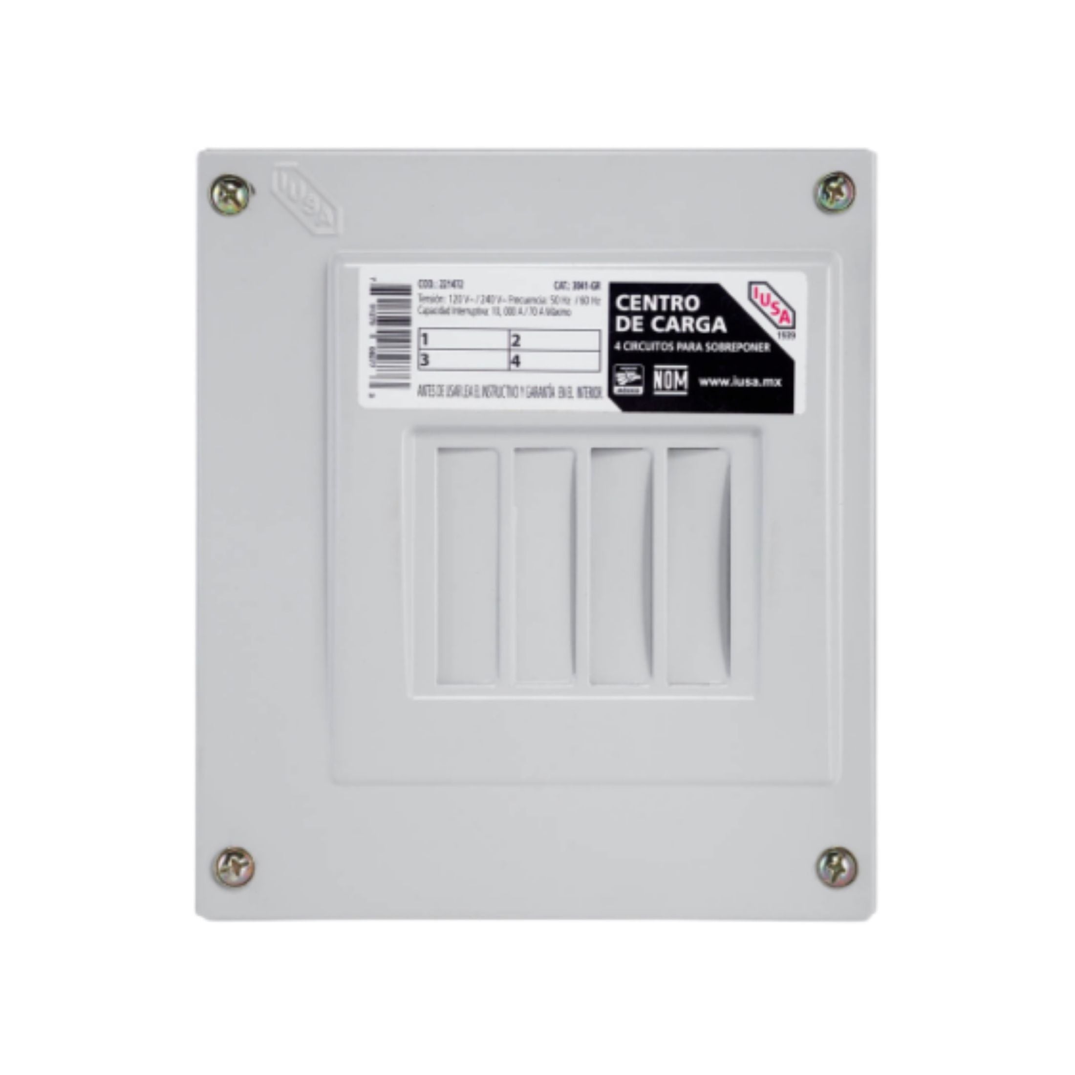 Centro De Carga 4 Unidades Sobreponer  Iusa