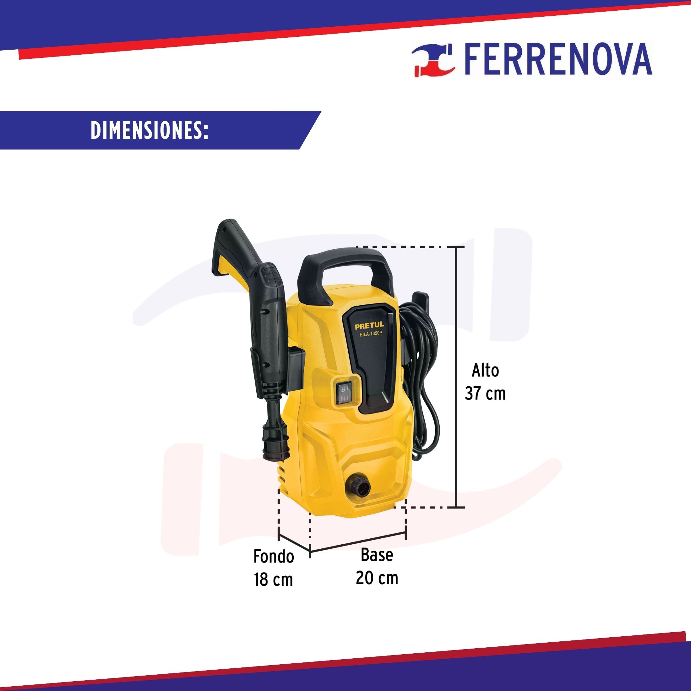 Hidrolavadora Eléctrica 1350 PSI Pretul 29004