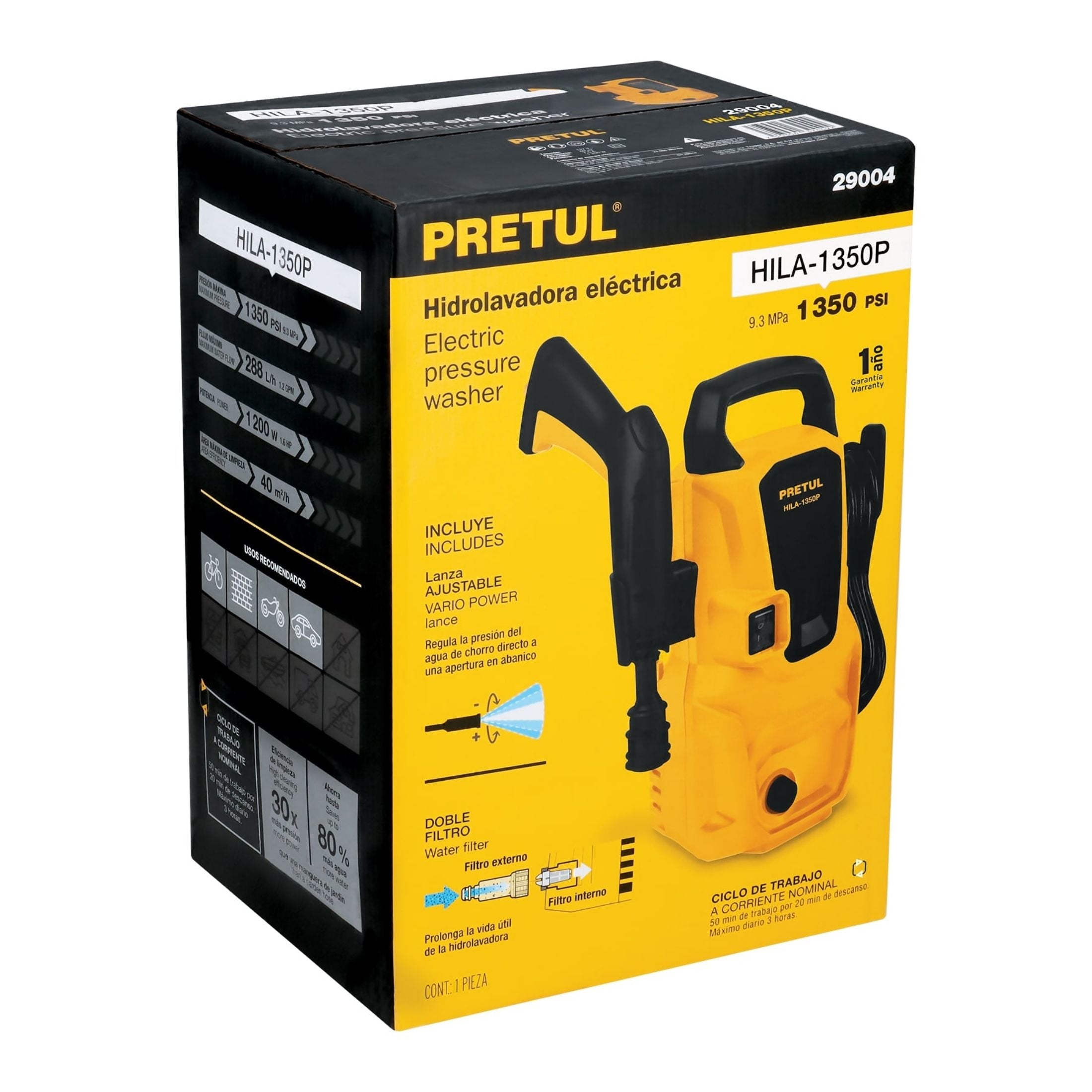 Hidrolavadora Eléctrica 1350 PSI Pretul 29004