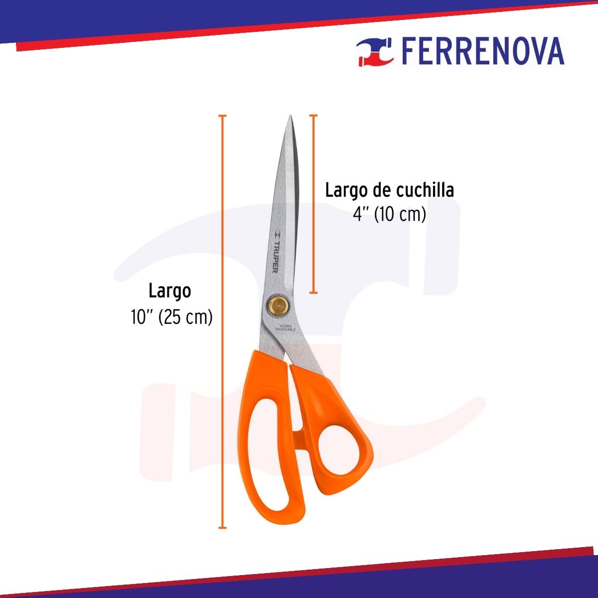 Tijera Para Costura 10" Acero Inoxidable Truper 18496