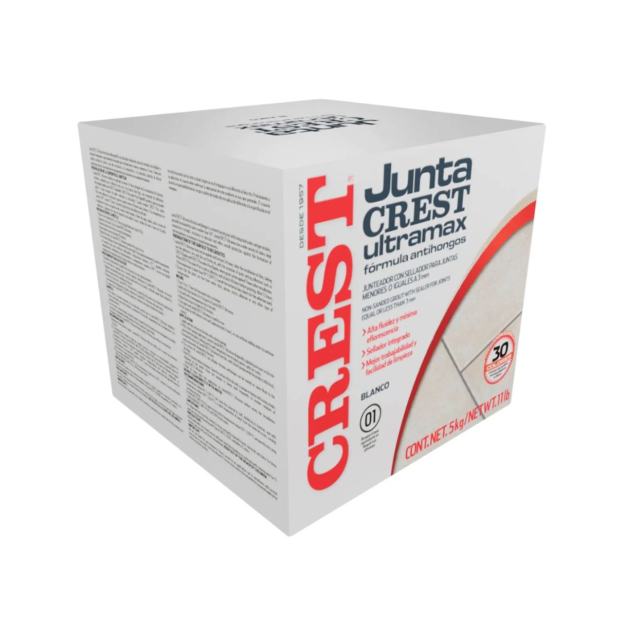 Juntacrest Ultramax 5kg Blanco - Crest