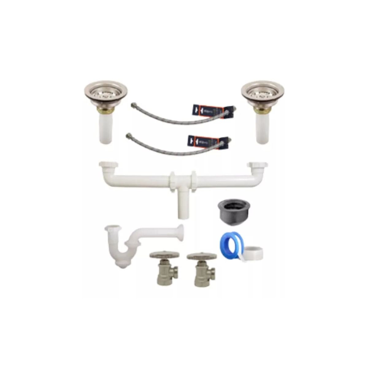 Kit De Instalación Para Fregadero De 2 Tarjas Rugo KIT-F5