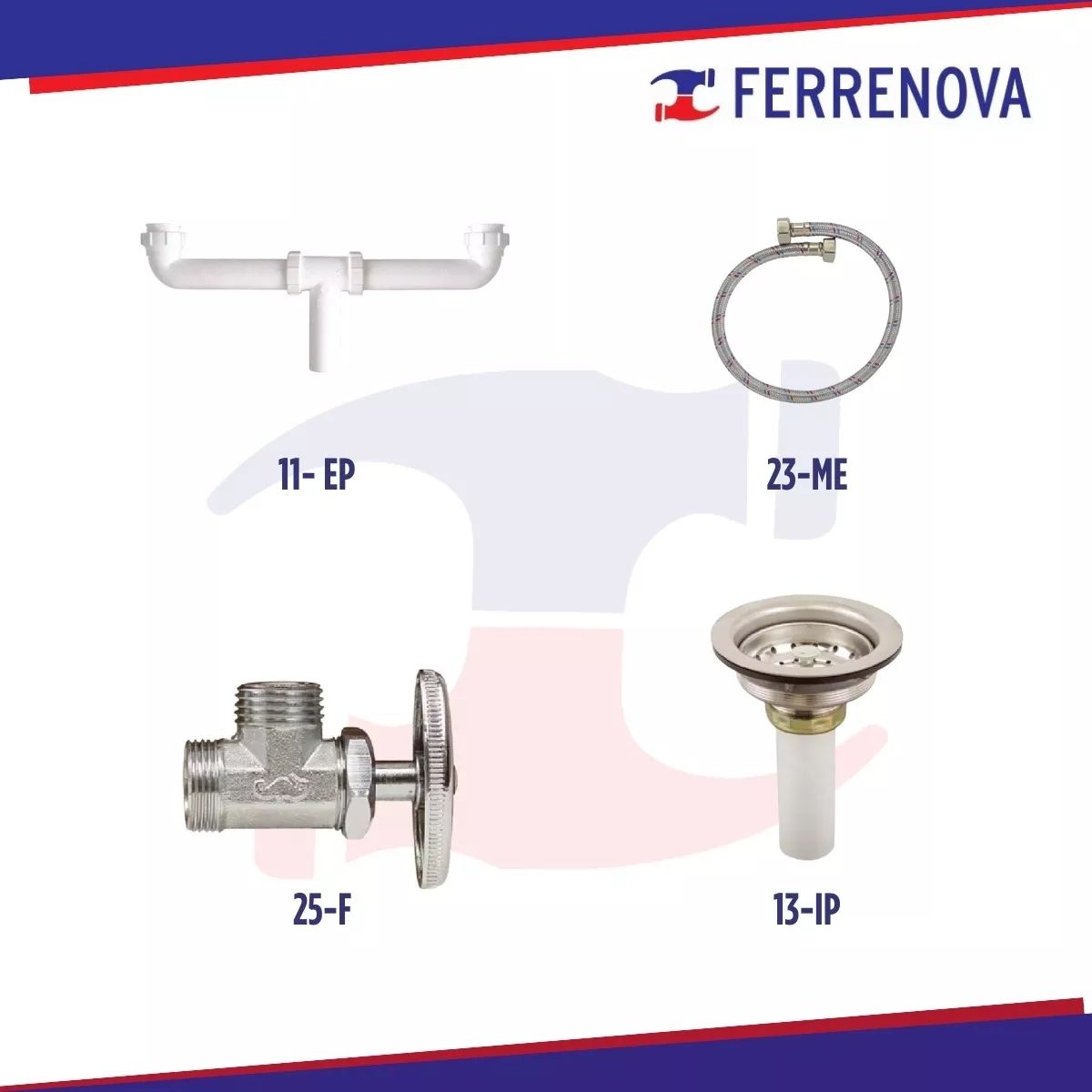 Kit De Instalación Para Fregadero De 2 Tarjas Rugo KIT-F5