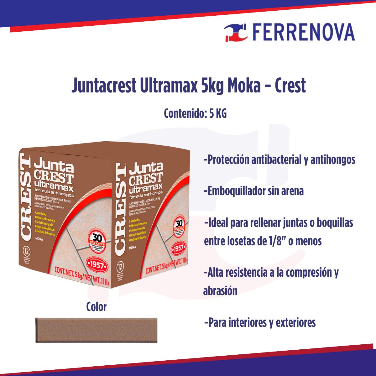 Juntacrest Ultramax 5kg Moka - Crest