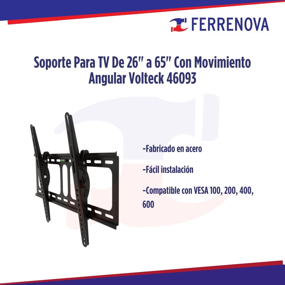 Soporte Para TV De 26" a 65" Con Movimiento Angular Volteck 46093