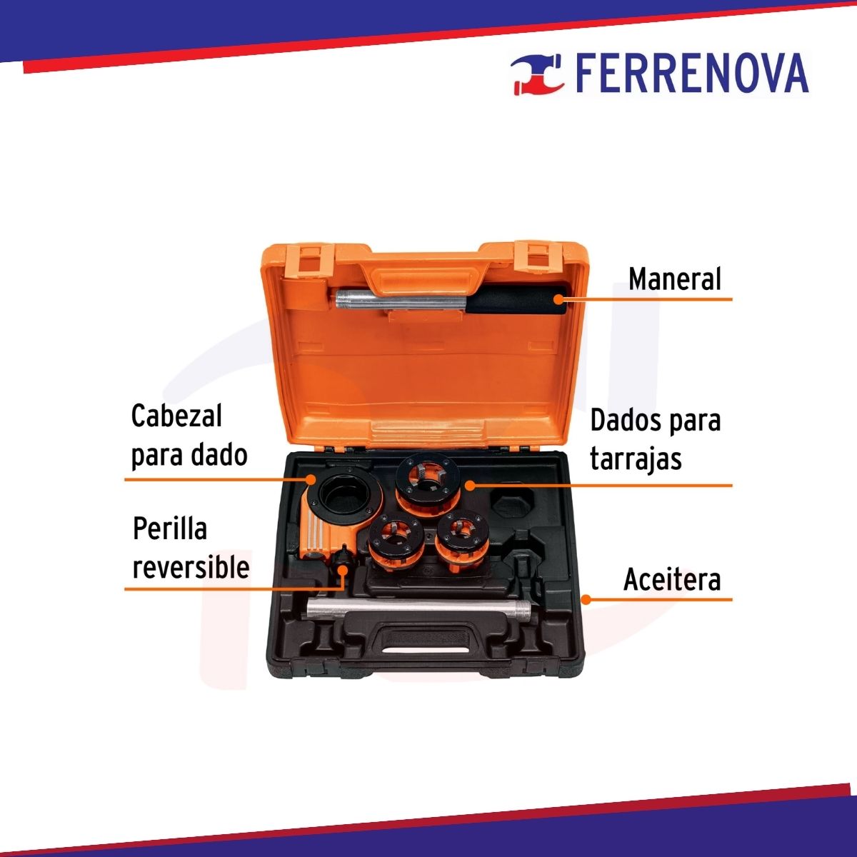 Juego De 4 Tarrajas Para Tubo De 1/2" A 2" Truper 13070