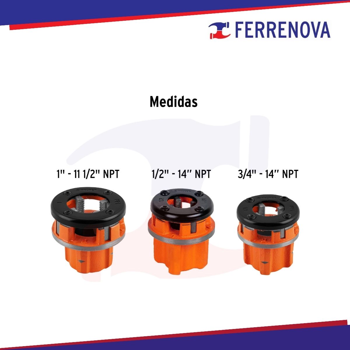 Juego De 4 Tarrajas Para Tubo De 1/2" A 2" Truper 13070