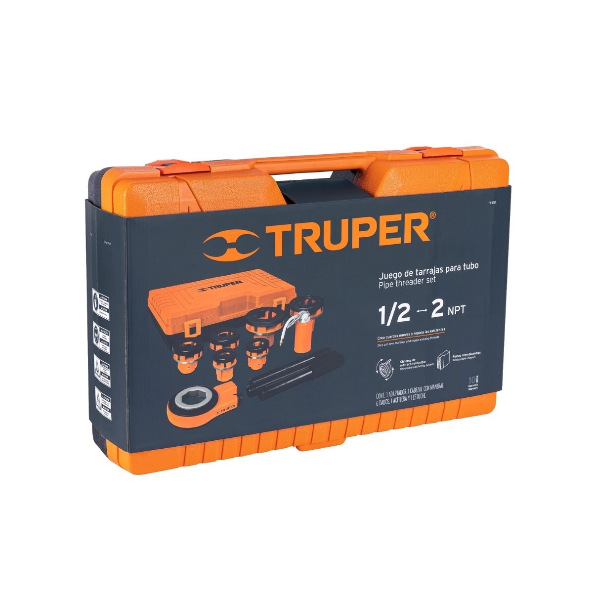 Juego De 4 Tarrajas Para Tubo De 1/2" A 2" Truper 13070