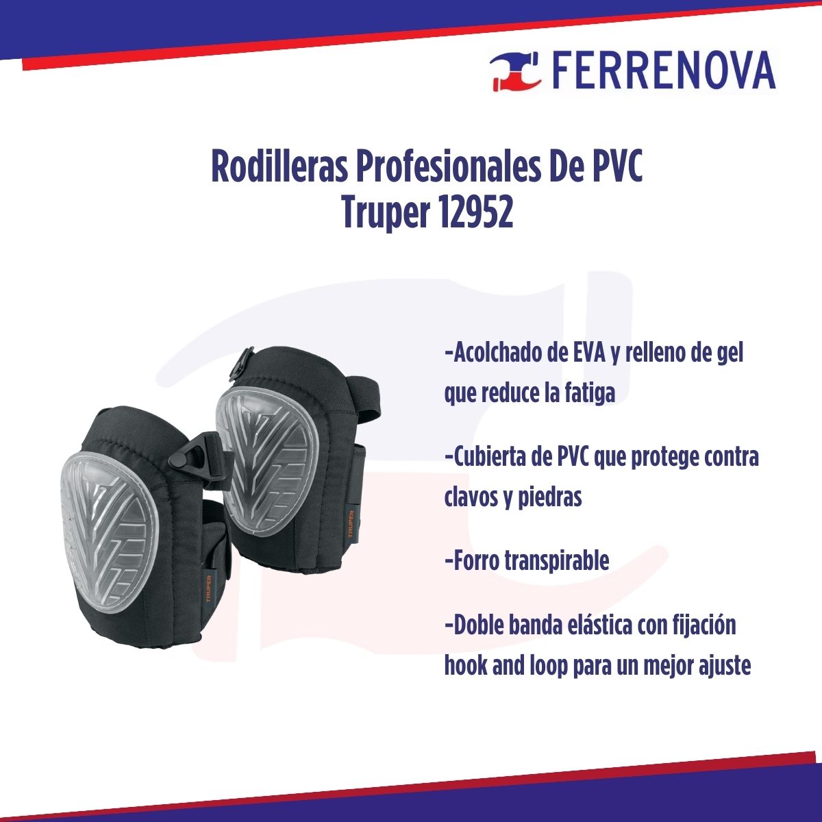 Rodilleras Profesionales De PVC Truper 12952