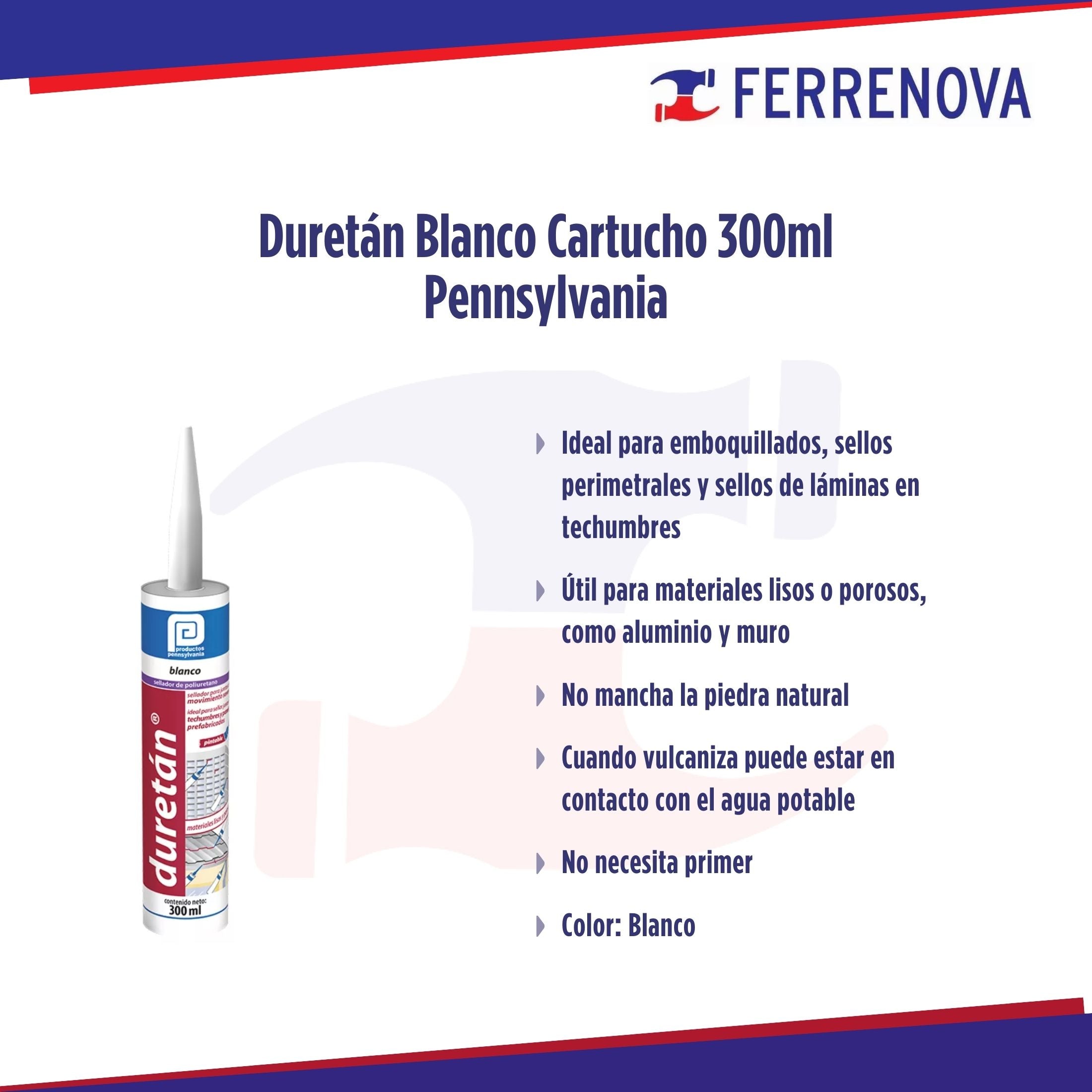 Duretán Blanco Cartucho 300ml Pennsylvania