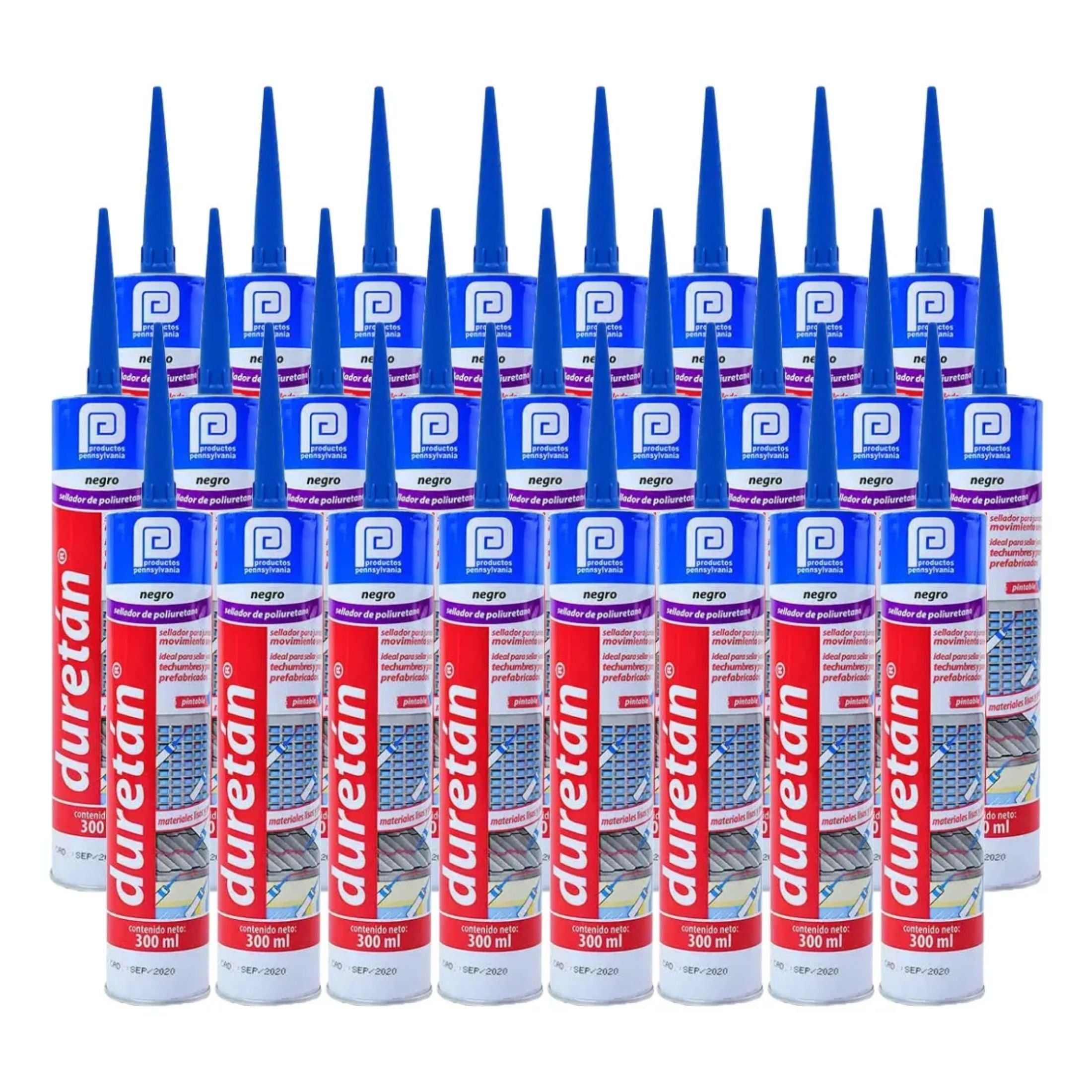 Duretán Negro Cartucho 300ml Pennsylvania (25 Piezas)