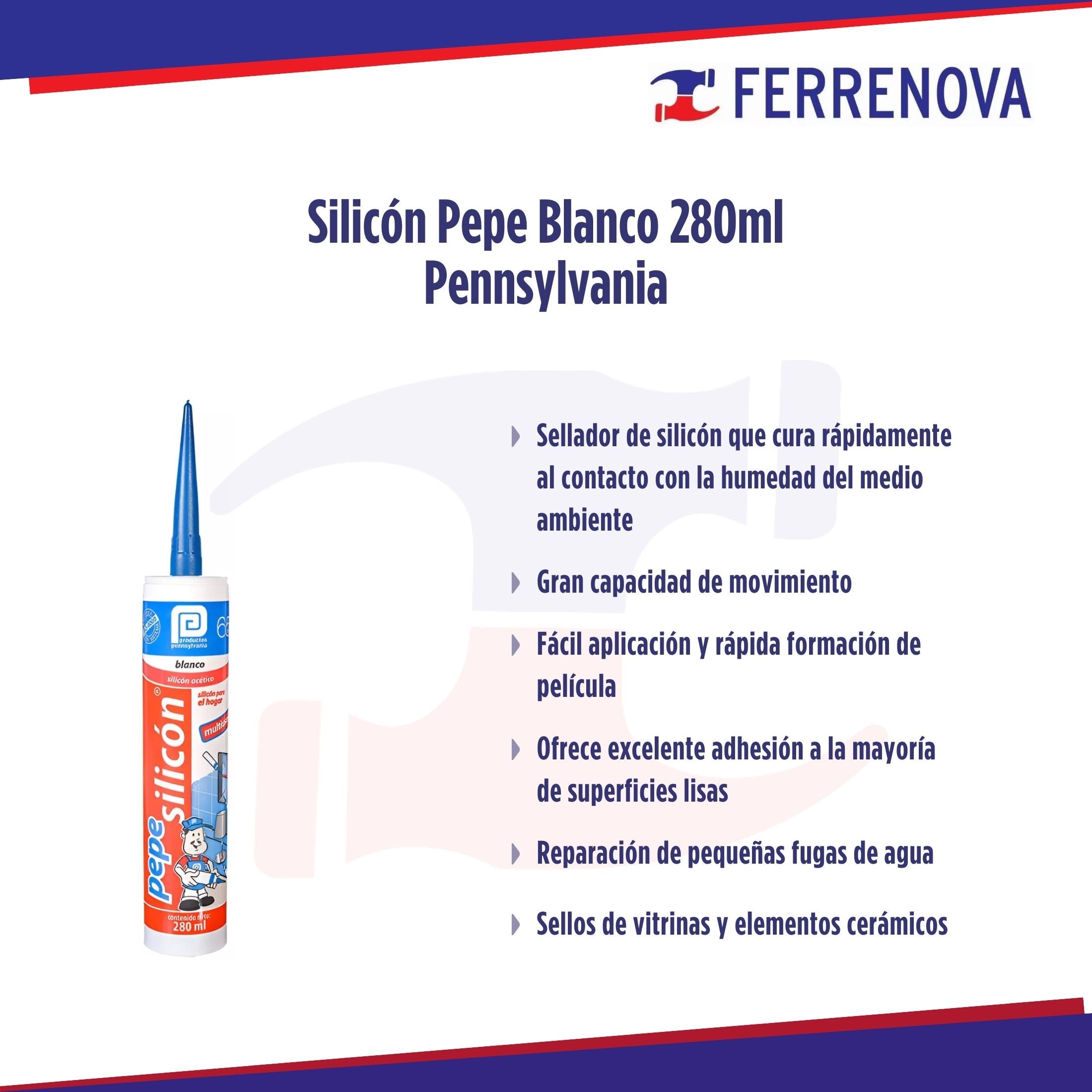 Silicón Pepe Blanco 280ml Pennsylvania