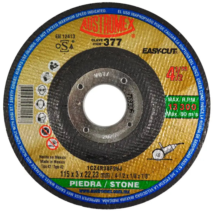 Disco C/Concreto 41/2X1/8 377 Easy Austromex
