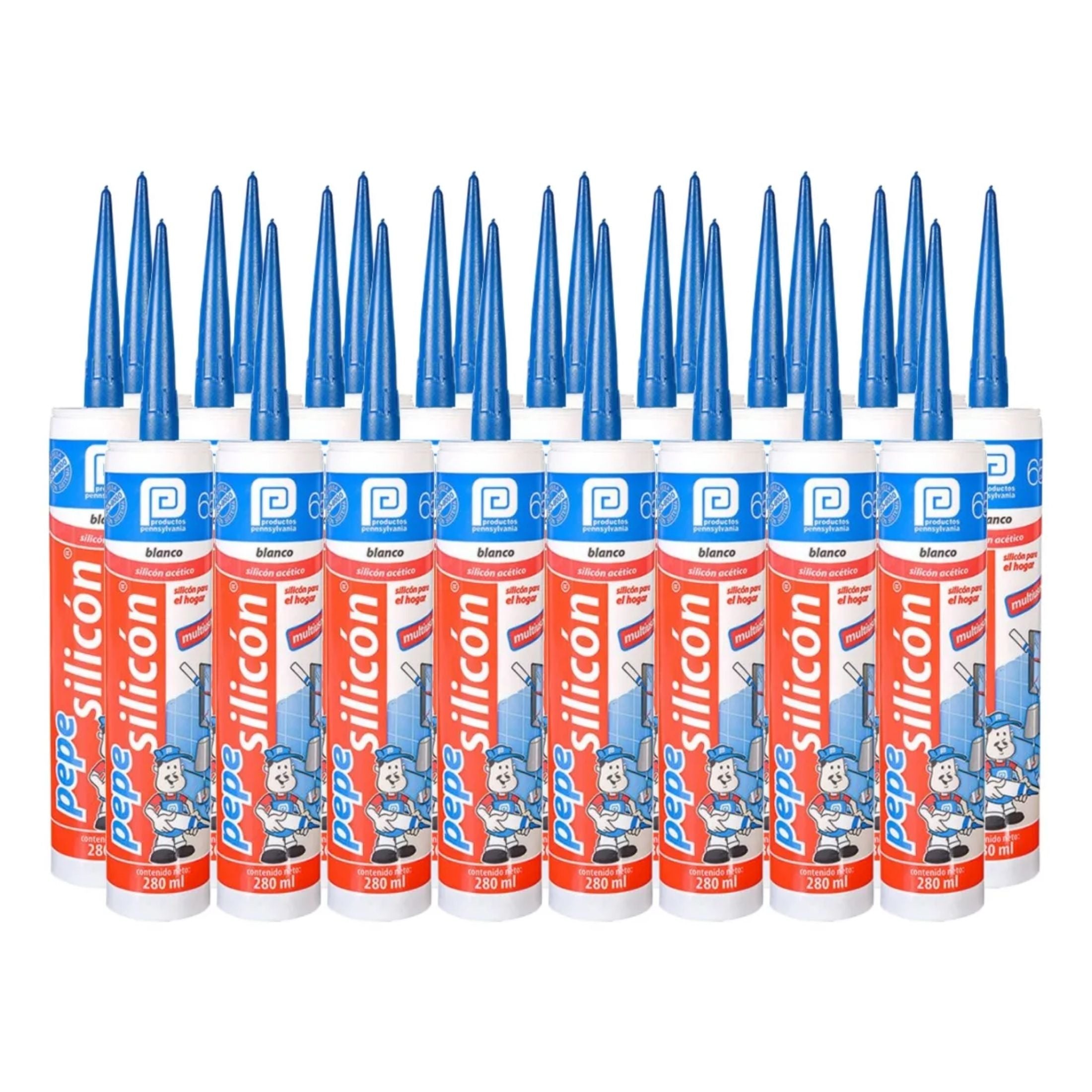 Silicón Pepe Blanco 280ml Pennsylvania (25 Piezas)