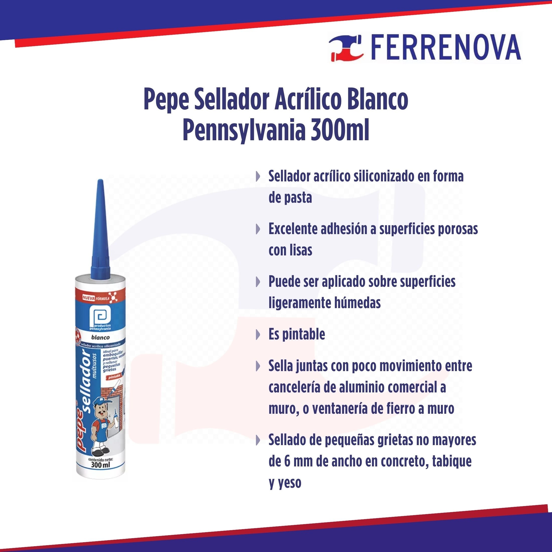 Pepe Sellador Acrílico Blanco Pennsylvania 300ml