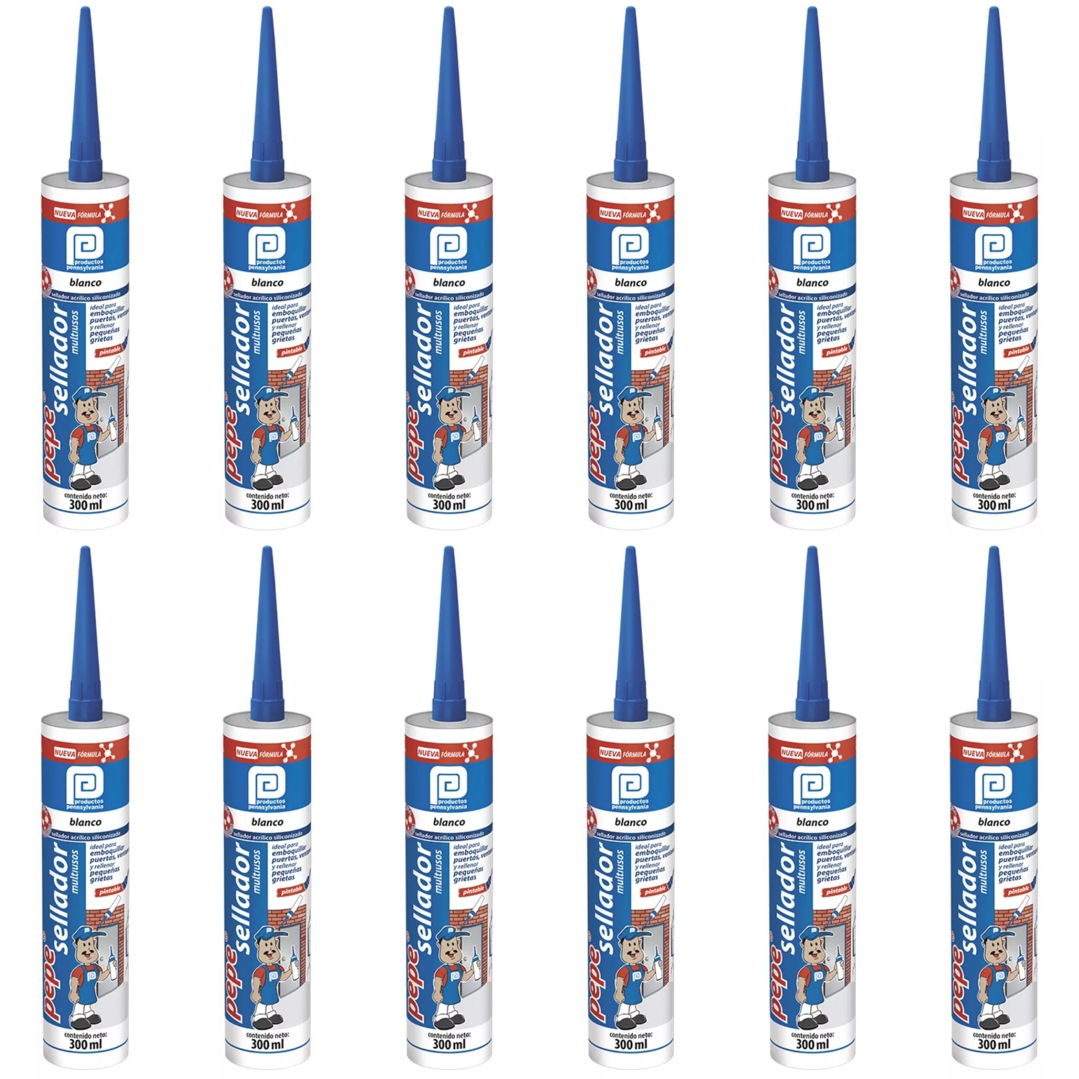Pepe Sellador Acrílico Blanco Pennsylvania 300ml (12 Piezas)