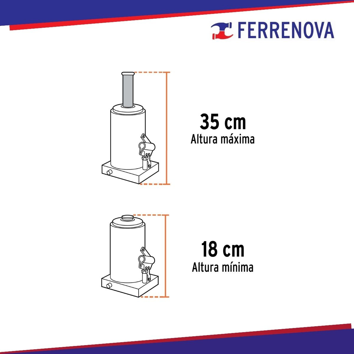 Gato Hidráulico De Botella 2 Ton Truper 14810