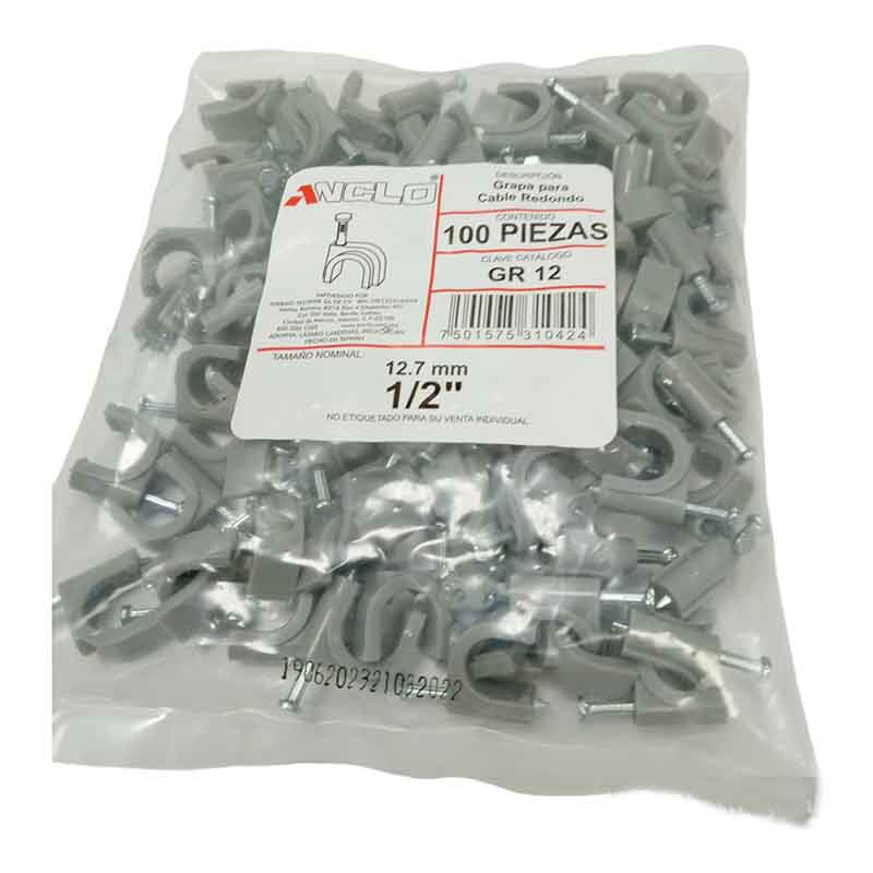 Grapa Para Cables Redondos 1/2" Gr12 Anclo