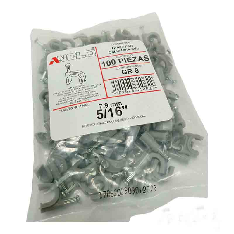 Grapa Para Cables Redondos 5/16" Gr8 Anclo