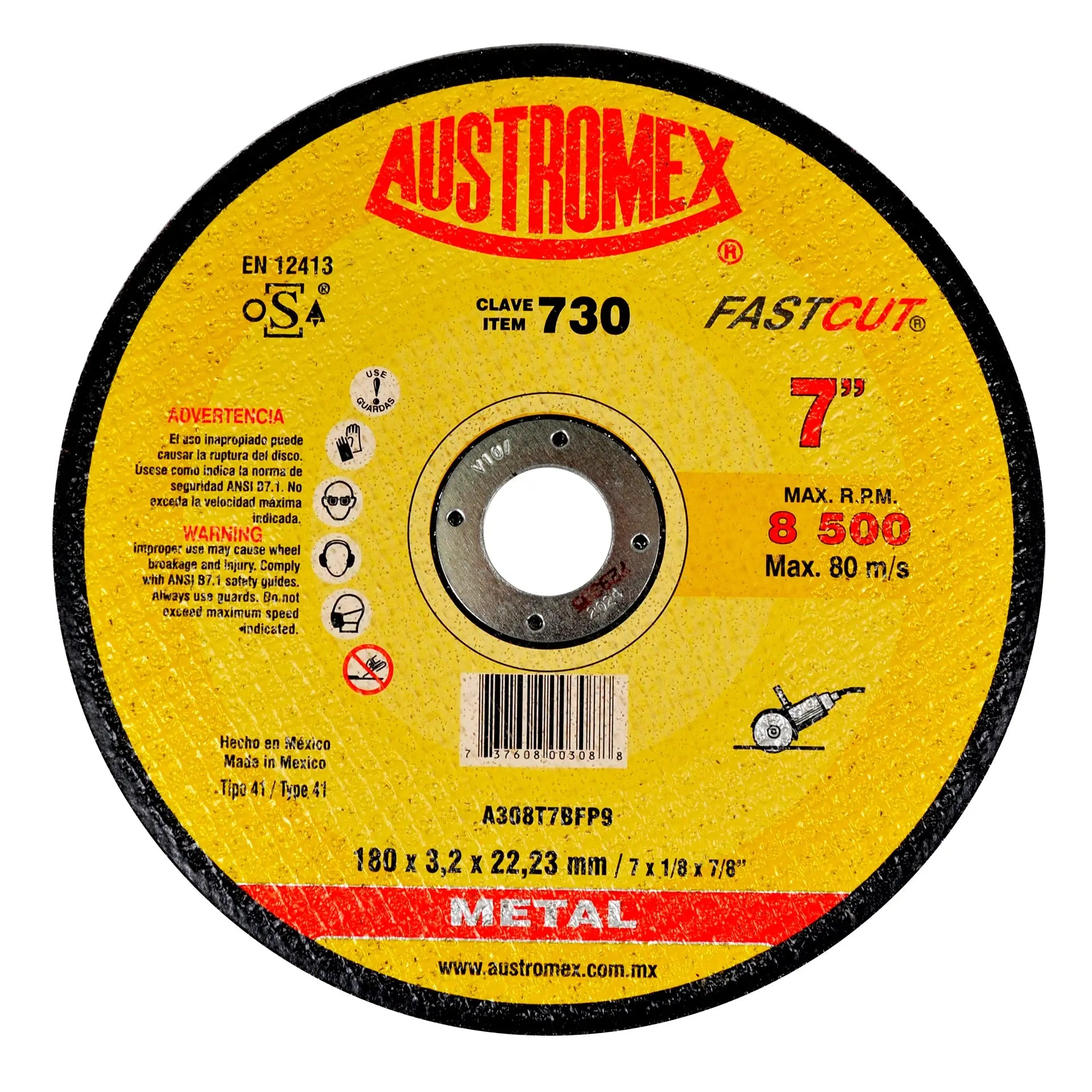 Disco Corte De Metal 730 175X3X22.2 Austromex