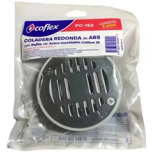 Coladera Redonda Con Rejilla Acero Inoxidable Coflex Pc-152