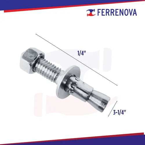 Taquete Arpon 1/4" X 3 1/4" Anclo