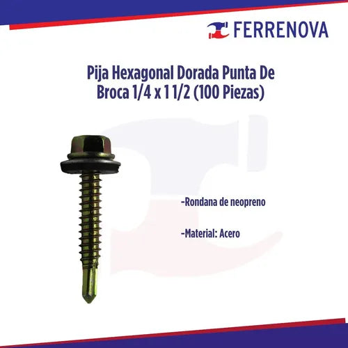 Pija Punta De Broca 1/4" X 1 1/2" Anclo