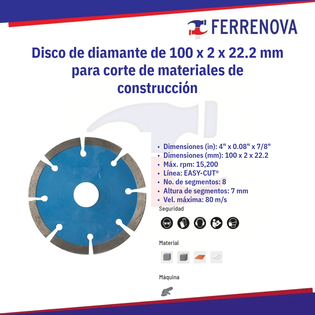 Disco Diamante 1504 100X2X22.2 Austromex