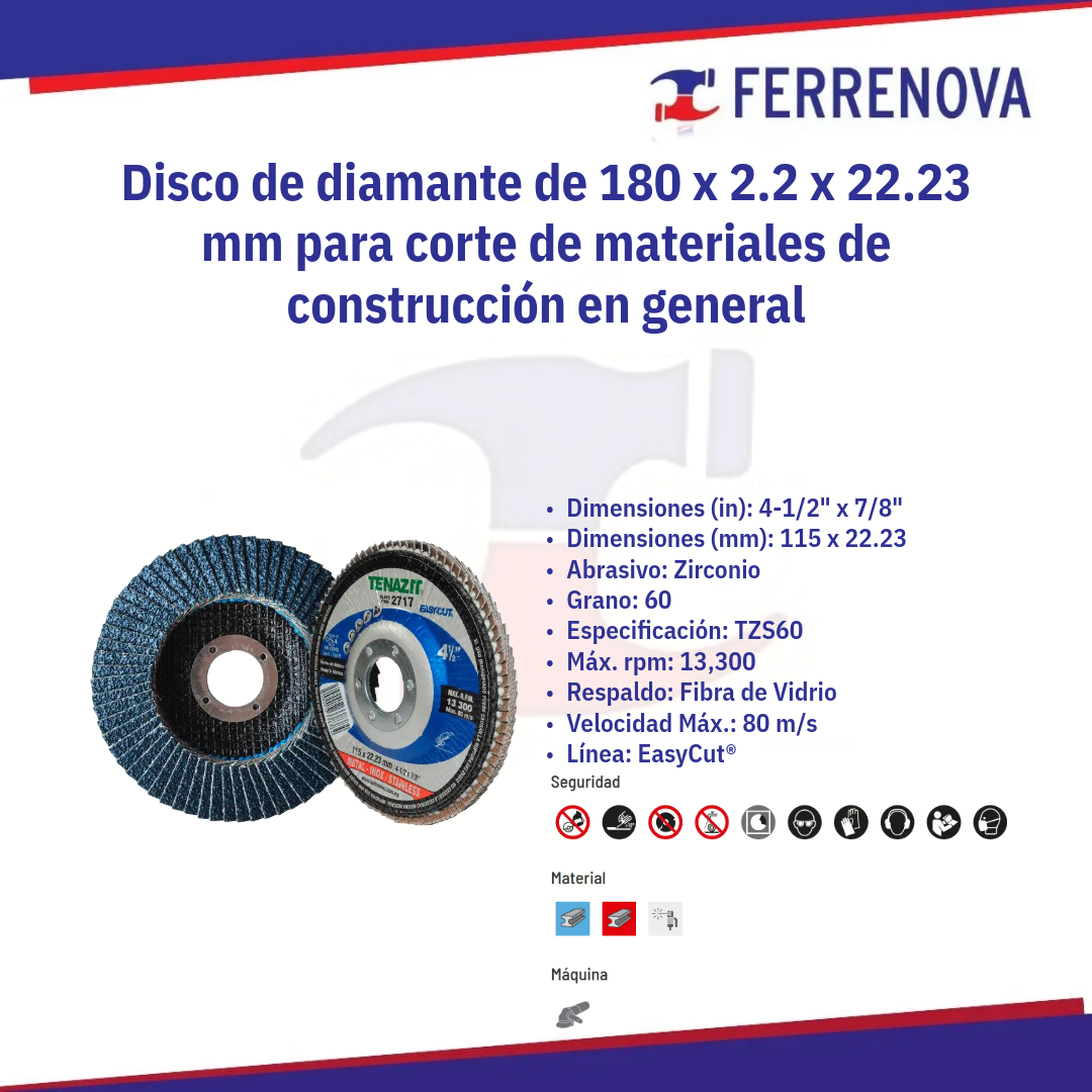 Disco Laminado 2717 115X22.2 Austromex