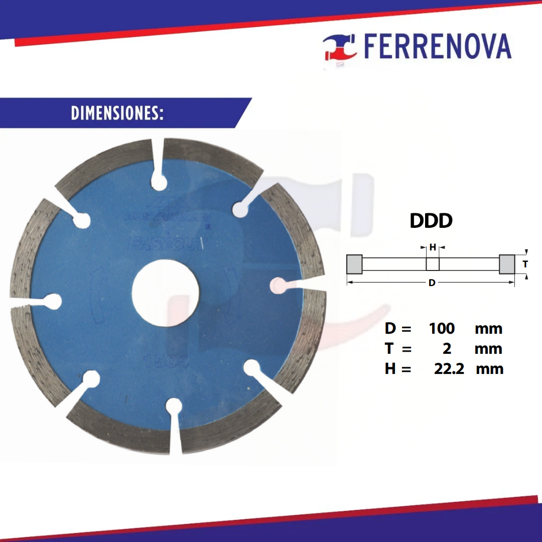 Disco Diamante 1504 100X2X22.2 Austromex