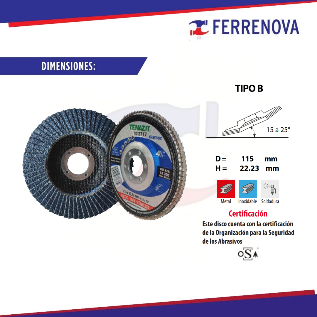 Disco Laminado 2717 115X22.2 Austromex