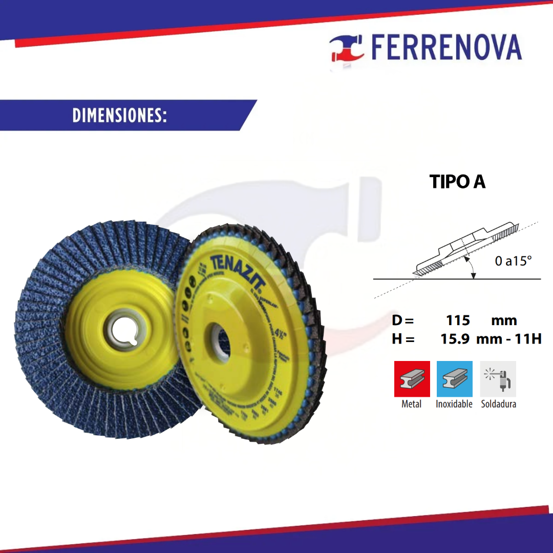 Disco Laminado 2982 41/2 G-80 Austromex