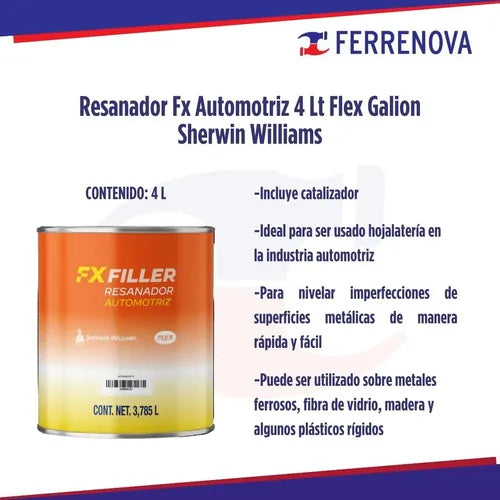 Resanador Automotriz Fx Galon Flex Sherwin Williams