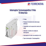 Interruptor Termomagnético 1 Polo Iusa