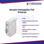 Interruptor Termomagnético 1 Polo Iusa