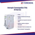 Interruptor Termomagnético 1 Polo Iusa