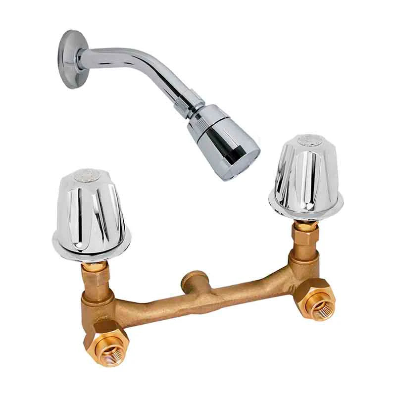 Mezcladora P/empotrar Con Regadera Rugo Plateado Brillante 36-PF