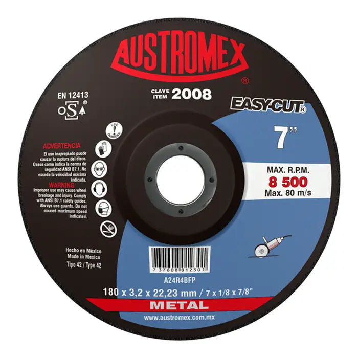 Disco Tipo 27 2008 Corte Metal 7" Austromex