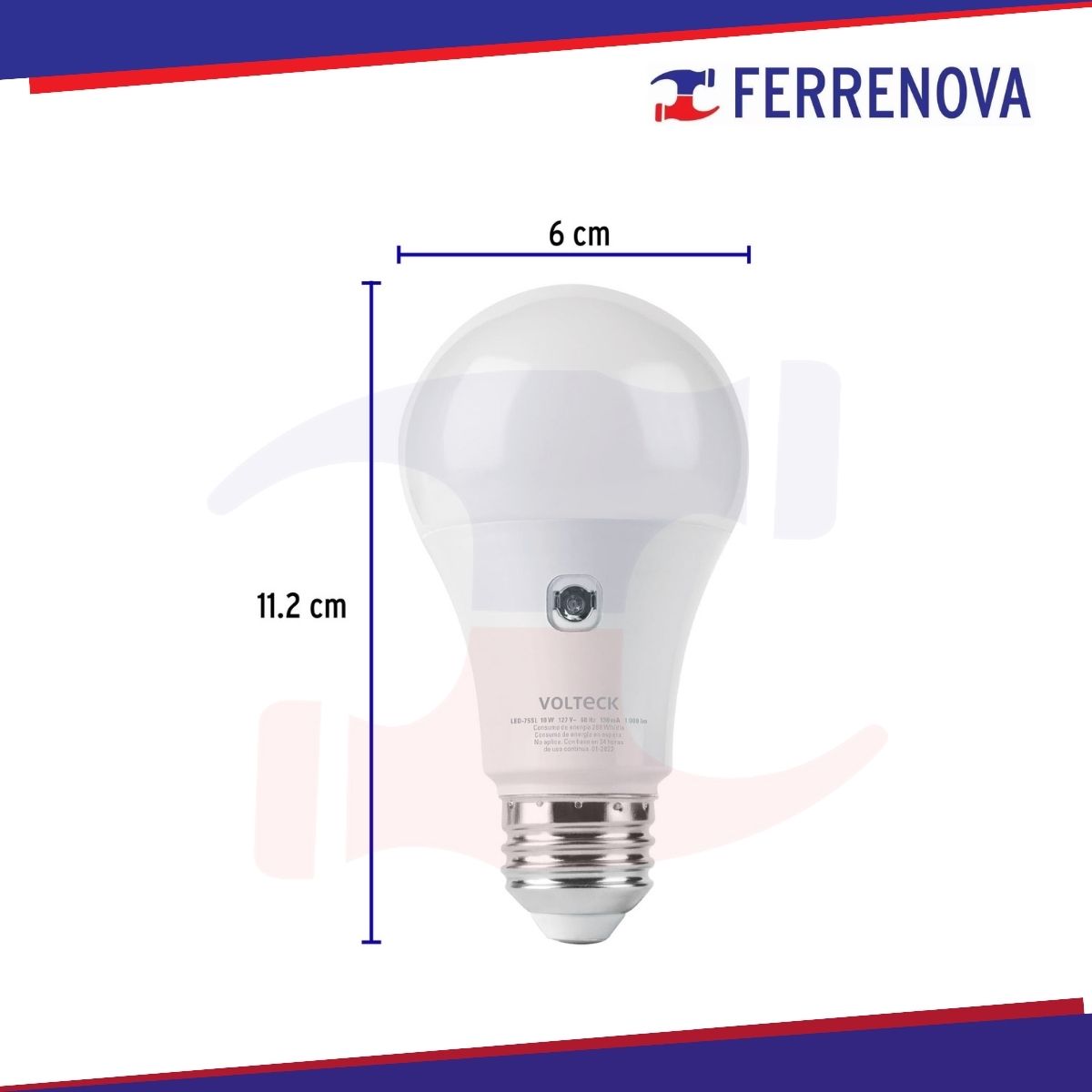 Lámpara LED 10 W Con Sensor De Luz Volteck 46990