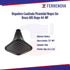 Regadera Cuadrada Piramidal Negro Sin Brazo ABS Rugo 44-NP