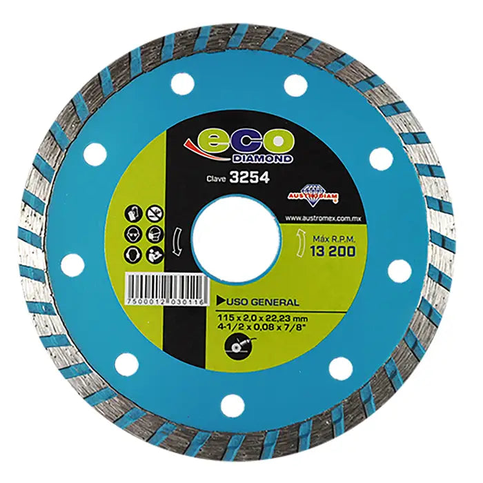 Disco De Diamante Turbo de Uso General 41/2 3254 Austromex
